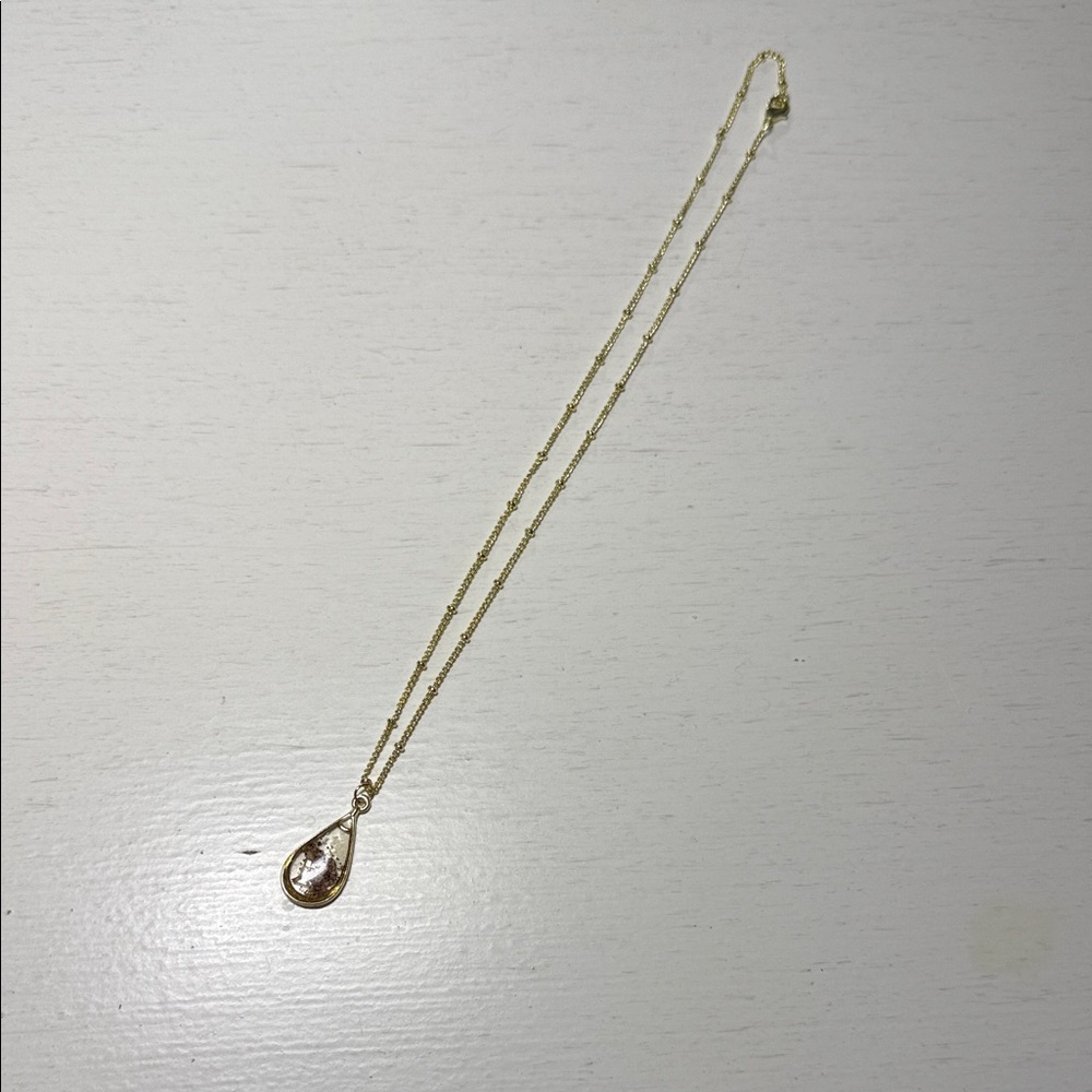 Dried Flower Pendant Necklace